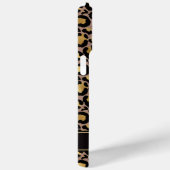 Gold Foil On Brown Leopard Print Monogrammed Case-Mate iPhoneケース (裏面 / 右)