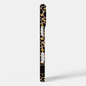 Gold Foil On Brown Leopard Print Monogrammed Case-Mate iPhoneケース (裏面 / 右)