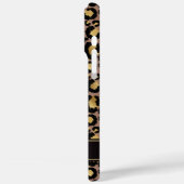 Gold Foil On Brown Leopard Print Monogrammed Case-Mate iPhoneケース (裏面 / 左)