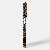 Gold Foil On Brown Leopard Print Monogrammed Case-Mate iPhoneケース (裏面 / 右)