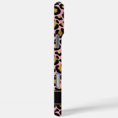 Gold Foil On Pink Leopard Print Monogrammed Case-Mate iPhoneケース (裏面 / 右)