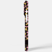 Gold Foil On Pink Leopard Print Monogrammed Case-Mate iPhoneケース (裏面 / 左)