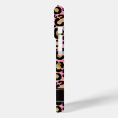 Gold Foil On Pink Leopard Print Monogrammed Case-Mate iPhoneケース (裏面 / 左)