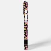 Gold Foil On Pink Leopard Print Monogrammed Case-Mate iPhoneケース (裏面 / 左)