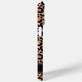 Gold Foil On Pink Leopard Print Monogrammed Case-Mate iPhoneケース (裏面 / 右)