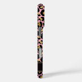 Gold Foil On Pink Leopard Print Monogrammed Case-Mate iPhoneケース (裏面 / 右)