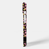 Gold Foil On Pink Leopard Print Monogrammed Case-Mate iPhoneケース (裏面 / 左)