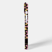 Gold Foil On Pink Leopard Print Monogrammed Case-Mate iPhoneケース (裏面 / 左)
