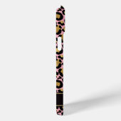 Gold Foil On Pink Leopard Print Monogrammed Case-Mate iPhoneケース (裏面 / 右)