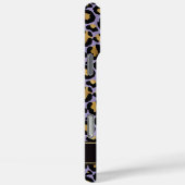 Gold Foil On Purple Leopard Print Monogrammed Case-Mate iPhoneケース (裏面 / 右)