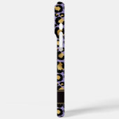 Gold Foil On Purple Leopard Print Monogrammed Case-Mate iPhoneケース (裏面 / 左)