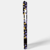 Gold Foil On Purple Leopard Print Monogrammed Case-Mate iPhoneケース (裏面 / 左)