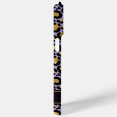 Gold Foil On Purple Leopard Print Monogrammed Case-Mate iPhoneケース (裏面 / 右)