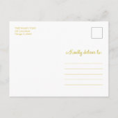 Gold Foil Photo Snowflake Happy Holidays Christmas ポストカード (裏面)