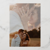 Gold Foil Rose Pink ⎮ Mauve Wedding Photo 箔招待状 (裏面)