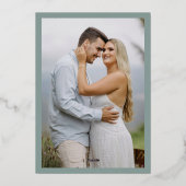 Gold Foil Save the Date Modern Invitation Card 箔招待状 (裏面)