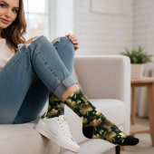 Gold Foil Shamrock Pattern St. Patrick's Day ソックス