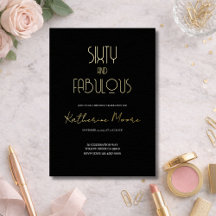 Gold Foil Sixty and Fabulous 60th Birthday Party 