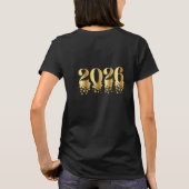Gold Foil Sparkling Cheers to 2026 Happy New Year Tシャツ (裏面)