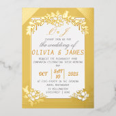 Gold Foil Wedding Invitation Premium Foil 箔招待状 (正面)