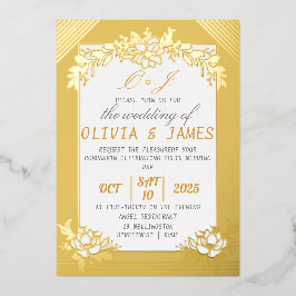 Gold Foil Wedding Invitation Premium Foil 箔招待状