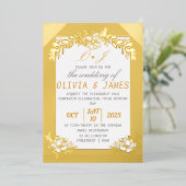 Gold Foil Wedding Invitation Premium Foil 箔招待状 (立ち正面)