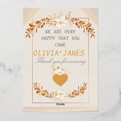 Gold Foil Wedding Invitation Premium Foil 箔招待状 (裏面)