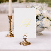 Gold Foil Wedding Table Numbers 1–29  箔招待状
