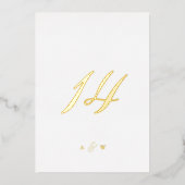 Gold Foil Wedding Table Numbers 1–29  箔招待状 (正面)