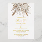 Gold foil white boho spanish 箔招待状 (正面)