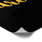 Gold follow your dreams quote art ポスター (角)