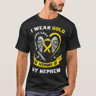 Gold For Childhood Cancer Awareness Items Nephew A Tシャツ