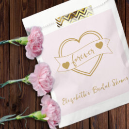 Gold Forever Hearts Bridal Shower フェイバーバッグ