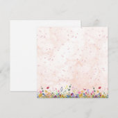 gold frame card, wildflower card, floral blank car サンキューカード (正面/裏面)