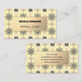 Gold Frame | Gold Tile Pattern 名刺 (正面/裏面)