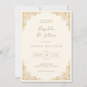 Gold Frame Ornate Spanish Bridal Shower 招待状 (正面)