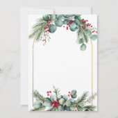 Gold-Framed Winter Wedding Invitation 招待状 (正面)