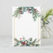 Gold-Framed Winter Wedding Invitation 招待状 (スタンド正面)
