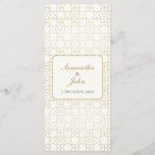 Gold Geometric Arch Art Deco Inspired Wedding メニュー (裏面)