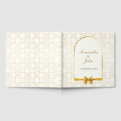 Gold Geometric Arch Art Deco Wedding ゲストブック (全面)