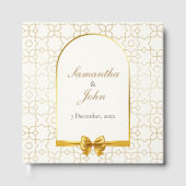 Gold Geometric Arch Art Deco Wedding ゲストブック (正面)