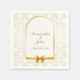 Gold Geometric Arch Art Deco Wedding Paper Napkins スタンダードカクテルナプキン