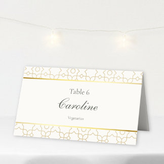 Gold Geometric Arch Art Deco Wedding Table プレイスカード