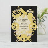 Gold Geometric Halloween Birthday Funny Costume シーズンカード (スタンド正面)