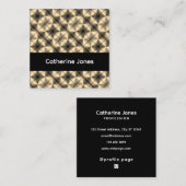 Gold geometric pattern black スクエア名刺 (正面/裏面)