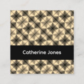 Gold geometric pattern black スクエア名刺 (正面)