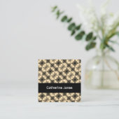 Gold geometric pattern black スクエア名刺 (スタンド正面)
