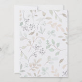 Gold Geometric Rustic Purple Floral Wedding  招待状 (裏面)