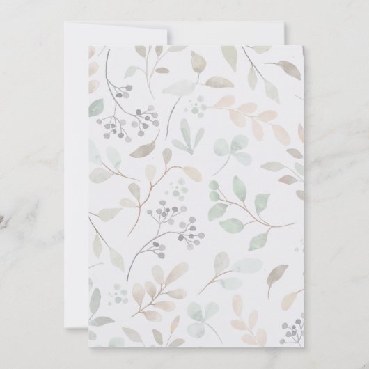 Gold Geometric Rustic Purple Floral Wedding 招待状 (裏面)