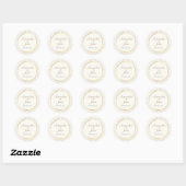 Gold Geometric Wedding Envelope Seal Sticker ラウンドシール (シート)